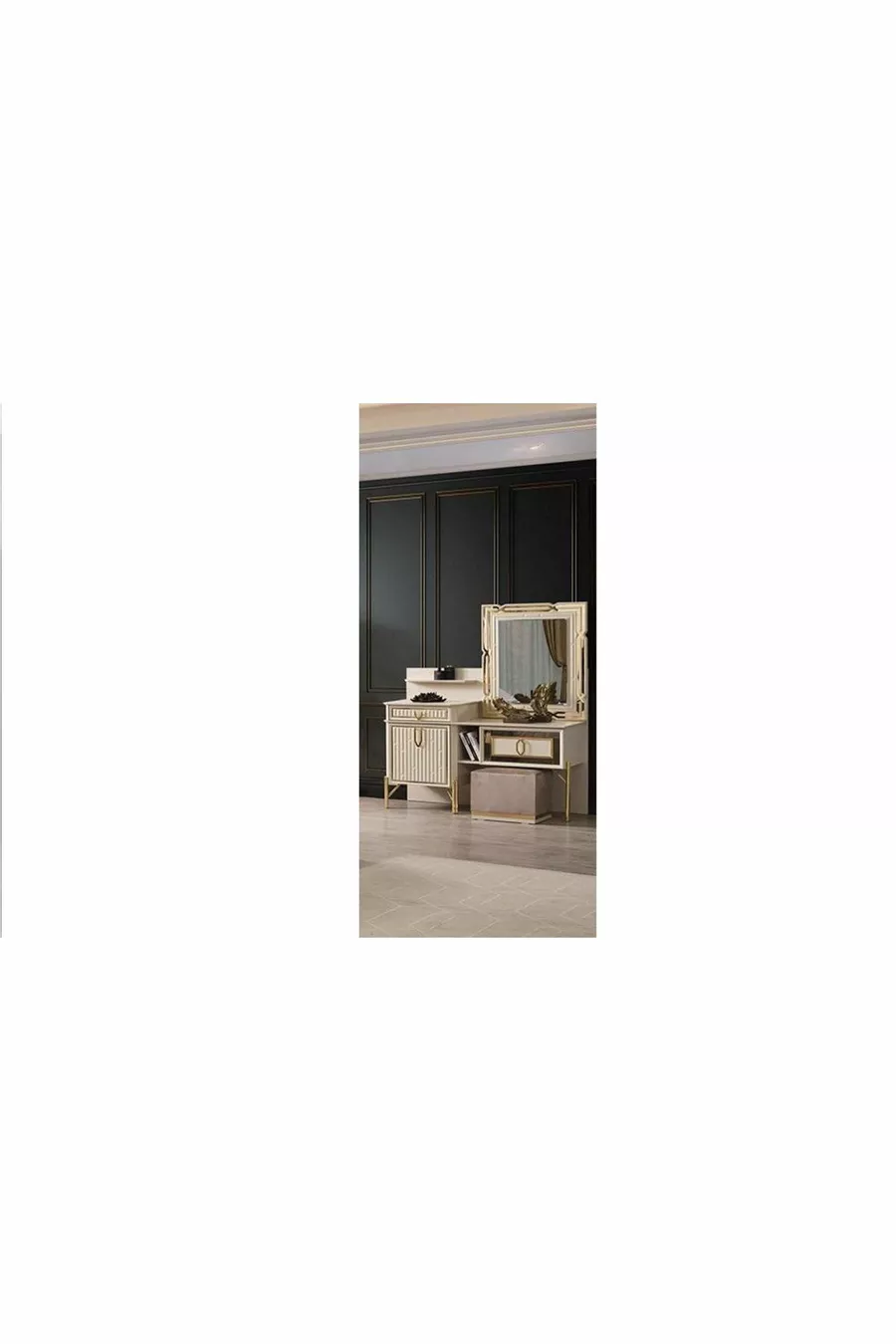Ensemble de chambre à coucher Bahar (beige vison)