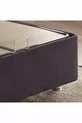 Ensemble Lit Niron Piano Lite Simple avec Sommier et Tête de Lit - Tissu Noir, Sommier et Tête de Lit en Métal