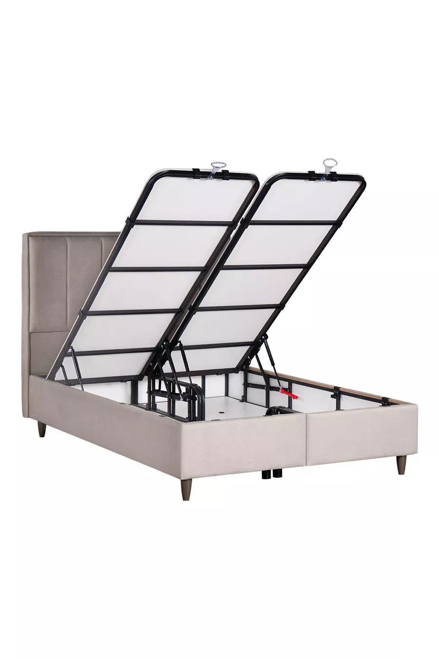 Ensemble triple beige Premium Gold Therapy avec base, tête de lit et matelas