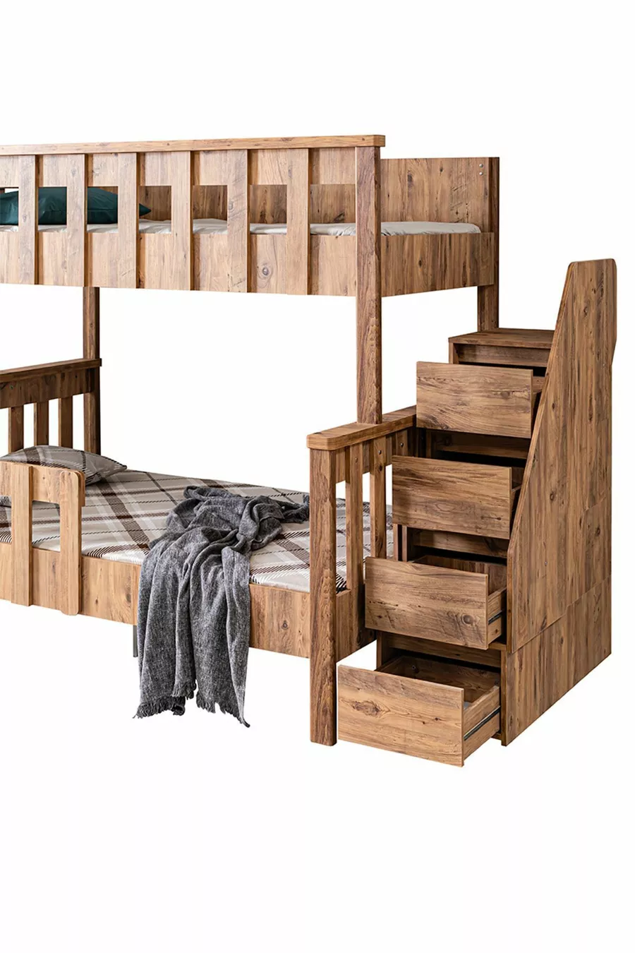 Lits superposés, Lit superposé Deluxe Séparable avec Armoire 3 Portes Élitaire