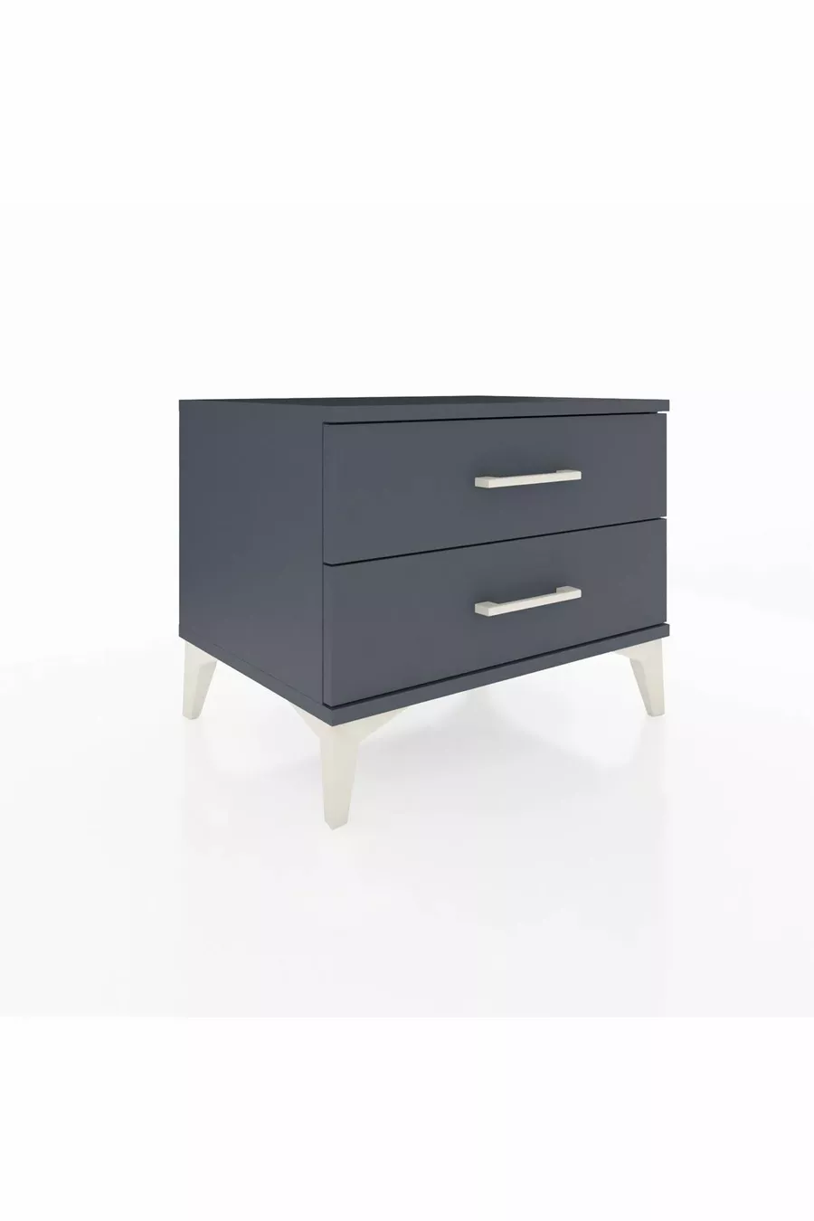 Chevet Hyperion 2 tiroirs Anthracite-Anthracite