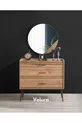 Ensemble de chambre à coucher İzgi (6 armoires en bois avec portes + commode + table de chevet + lit)