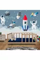 Lit pour enfant en bois massif naturel avec barres rondes