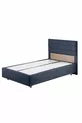 Ensemble de lit Comfort Sofia avec sommier simple et tête de lit Bleu marine