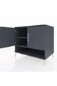 Commode Kronos 2 étagères 2 portes Anthracite-Anthracite
