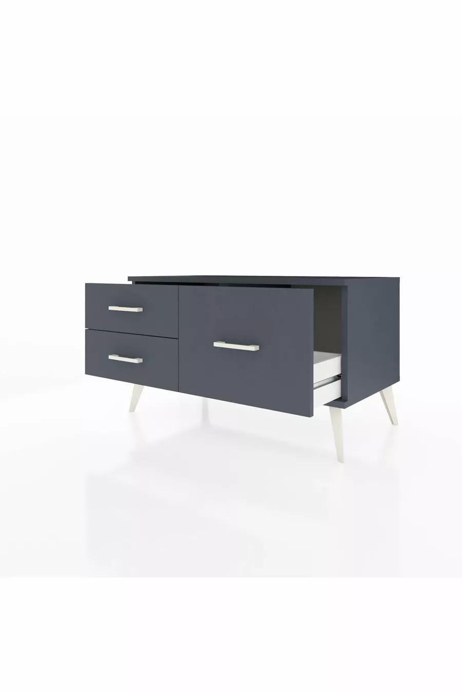 Commode Hyperion 3 étagères Anthracite-Anthracite