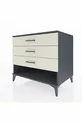 Commode Kronos 3 tiroirs Anthracite-Pierre de lune