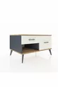Commode Kronos 2 tiroirs Anthracite-Sapin/Pierre de lune