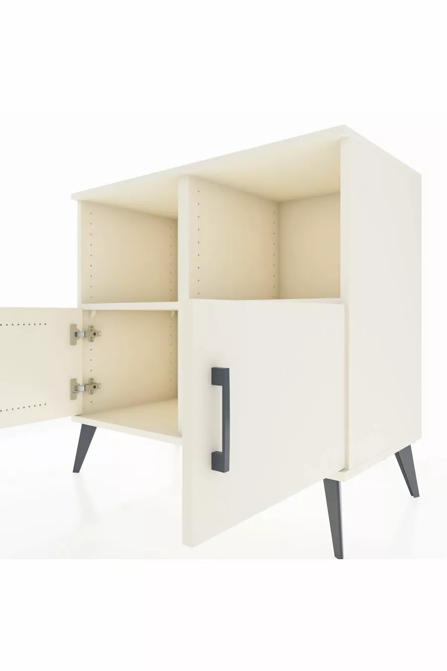 Commode Hyperion 2 étagères 2 portes Pierre de lune-Pierres de lune