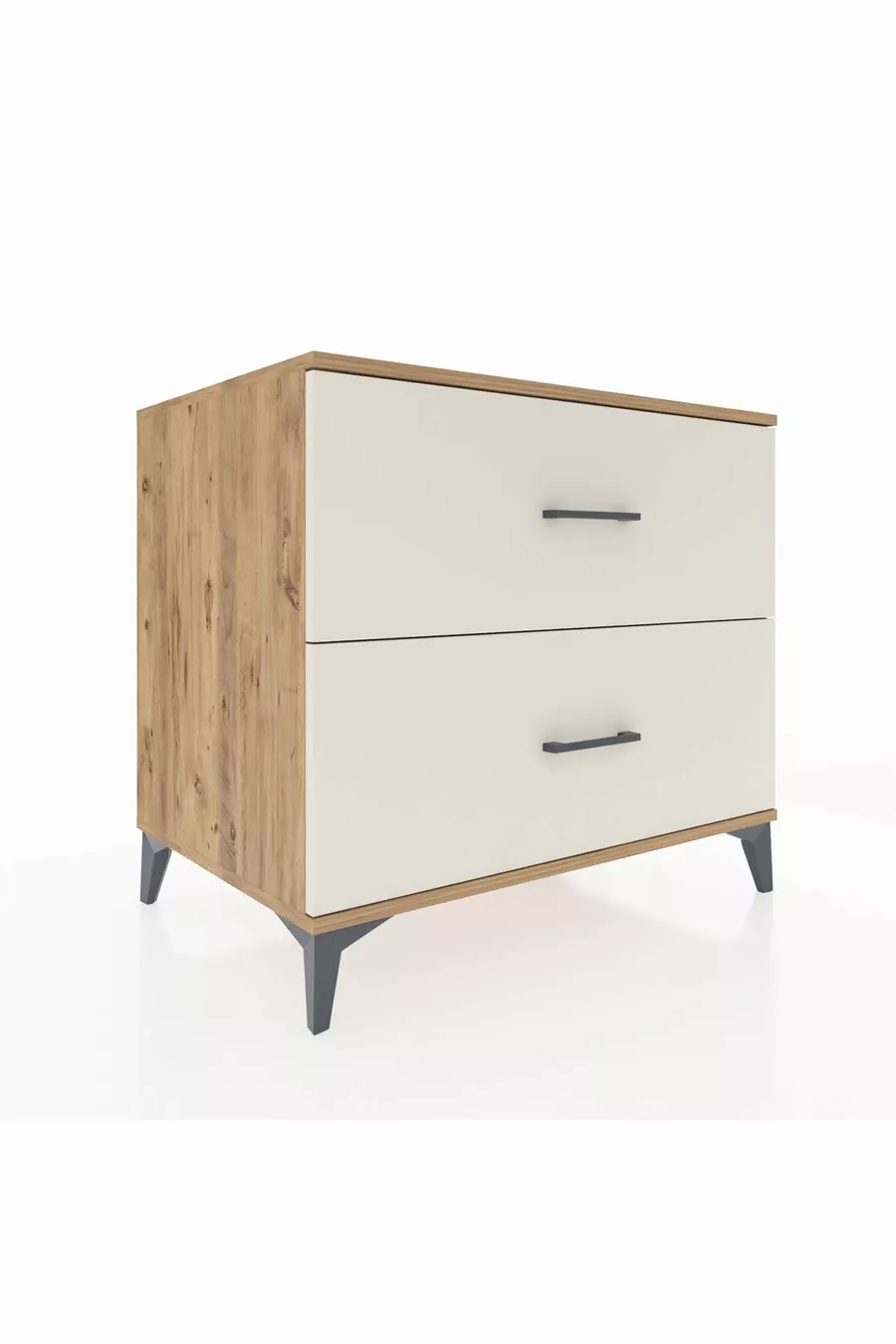 Commode Kronos à 2 tiroirs Pin-Pierre d'Agate