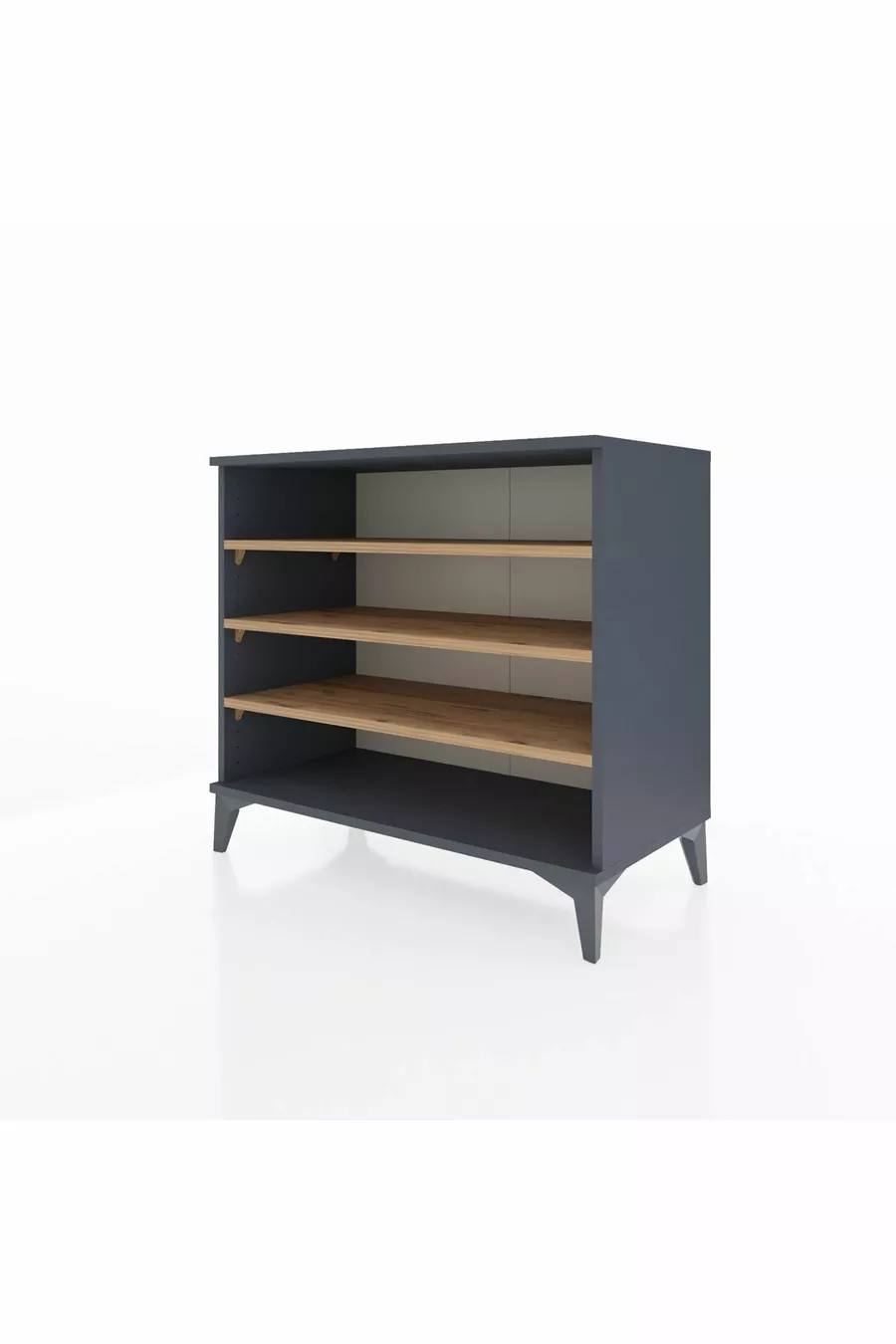 Commode Hyperion 3 étagères Anthracite-Pin