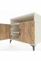 Commode Kronos 2 étagères 2 portes Pierre de Lune-Pin