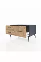 Commode Kronos 3 étagères Anthracite-Anthracite/Sapin