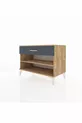 Commode Hyperion à une étagère et un tiroir, pin-anthracite
