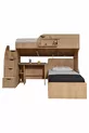 Lits superposés, Lit Aura Ranza avec table et 2 matelas Comfort