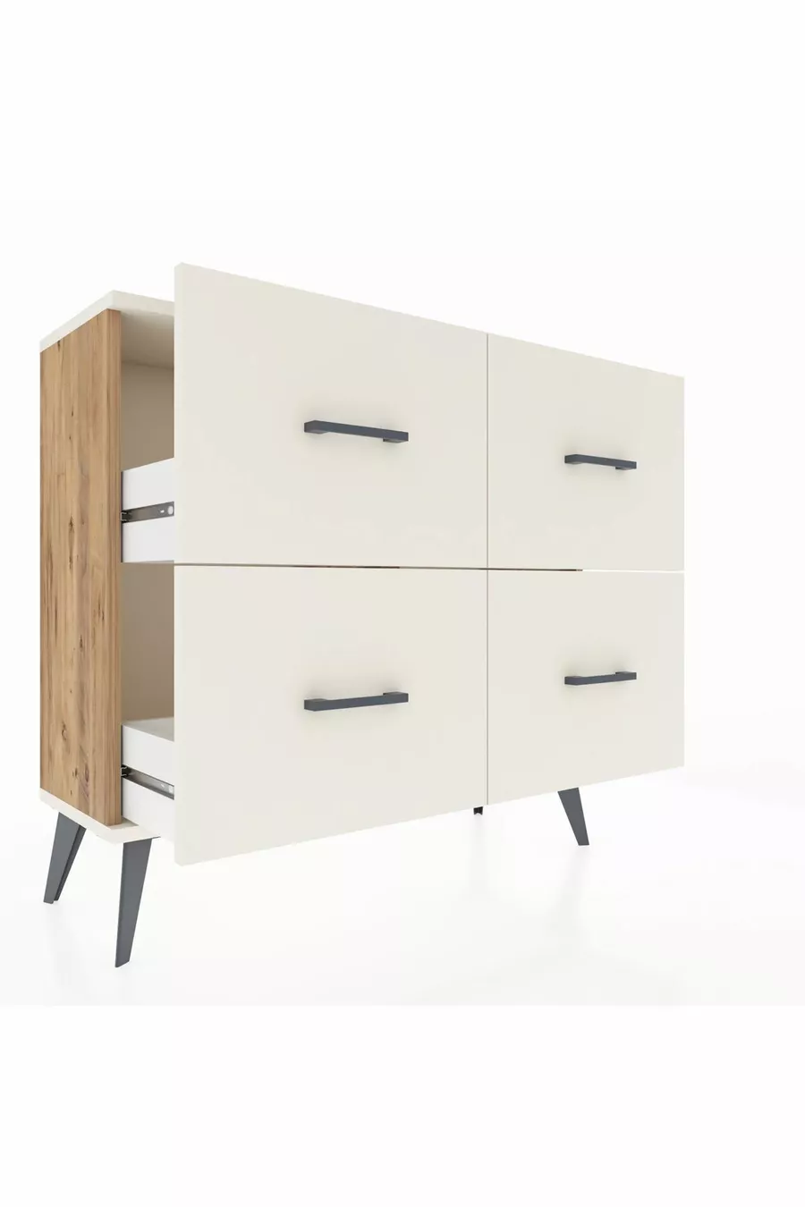 Commode Arges 4 tiroirs Pin-Pierre de Lune
