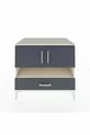 Commode Kronos avec 3 étagères, 1 tiroir et 2 portes, Pierre de Lune-Anthracite