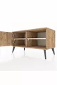 Commode Hyperion à 2 étagères avec une porte en pin-pin / pierre de lune