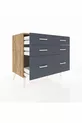 Commode Hyperion 6 tiroirs Pin-Pin/Anthracite