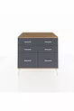 Commode Kronos 6 tiroirs Anthracite-Cèdre/Anthracite