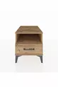 Table de chevet Kronos avec une étagère et un tiroir, en pin-pin
