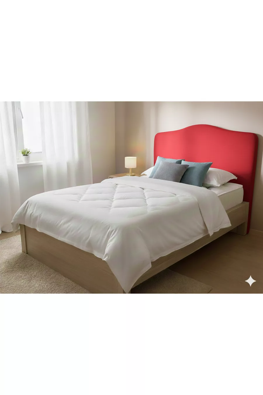 HOUSSE DE TÊTE DE LIT BAZA CM ROUGE AVEC ÉLASTIQUE EN TISSU DE QUALITÉ ÉLASTIQUE