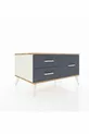 Commode Kronos 3 étagères Pierre de lune-Pin/Anthracite