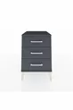 Table de chevet Kronos à 3 tiroirs Anthracite-Anthracite