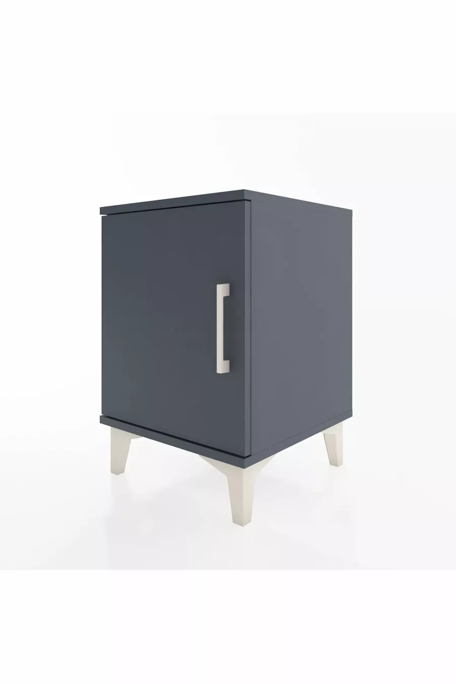 Chevet Hyperion avec une étagère unique et une porte unique Anthracite-Anthracite
