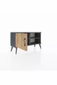 Commode Arges à 2 étagères avec une porte Anthracite-Pin/Anthracite