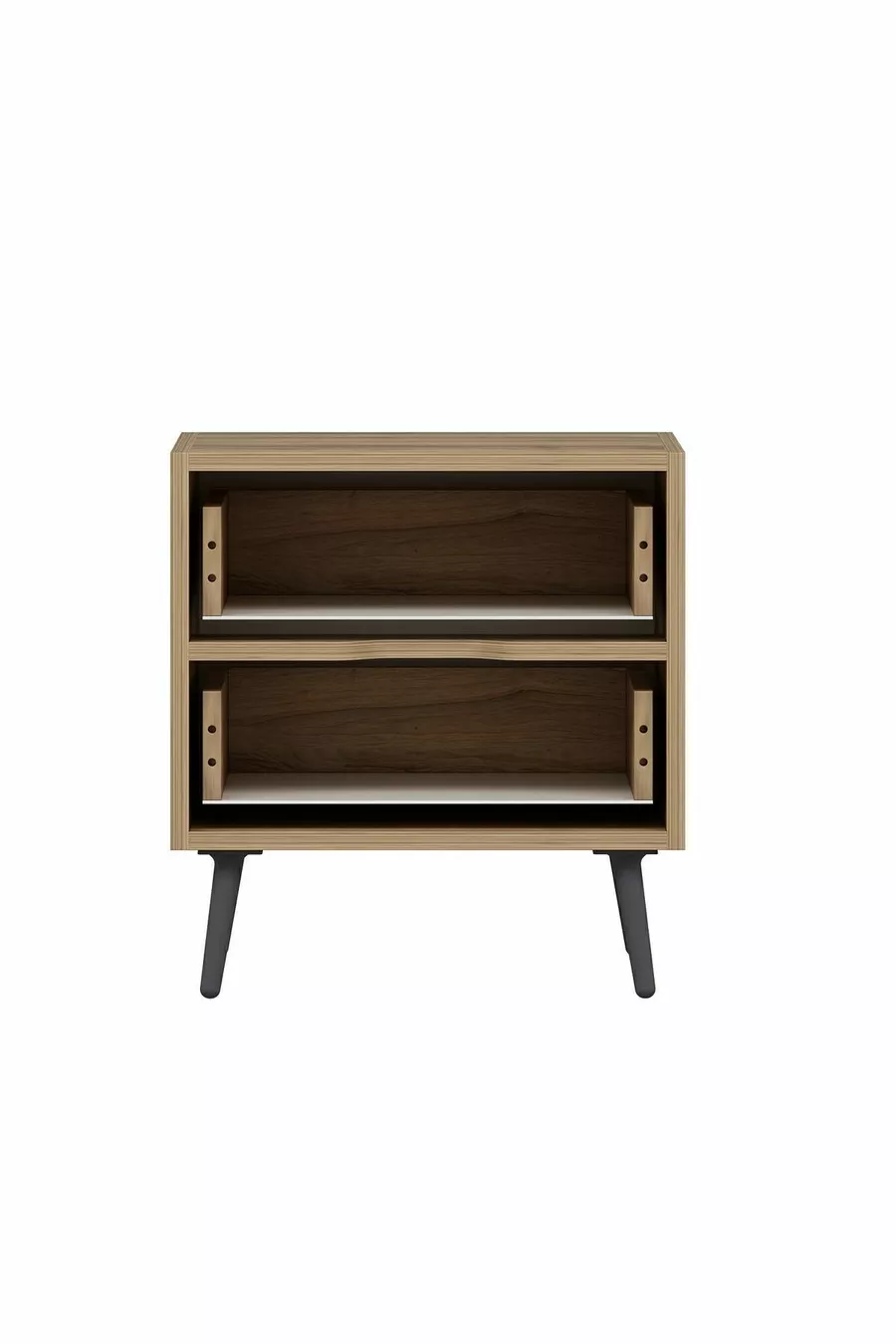 Elina Table de chevet à 2 tiroirs - Doré/Anthracite