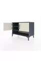 Commode Hyperion 2 étagères 2 portes Anthracite-Pierre de lave