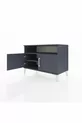 Commode Hyperion 2 étagères 2 portes Anthracite-Anthracite