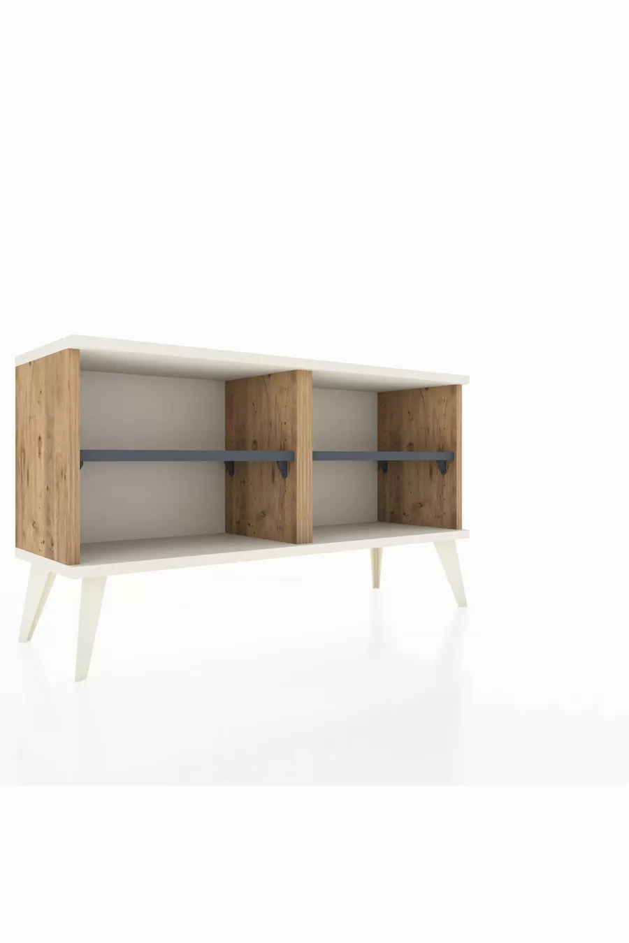 Commode Arges à 2 étagères Pin-Ayatş/Anthracite