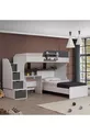 Lits superposés, lits superposés Aura avec lit, armoire à 3 portes + 2 matelas Comfort