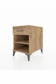 Table de chevet Kronos avec une étagère et un tiroir, pin-pin