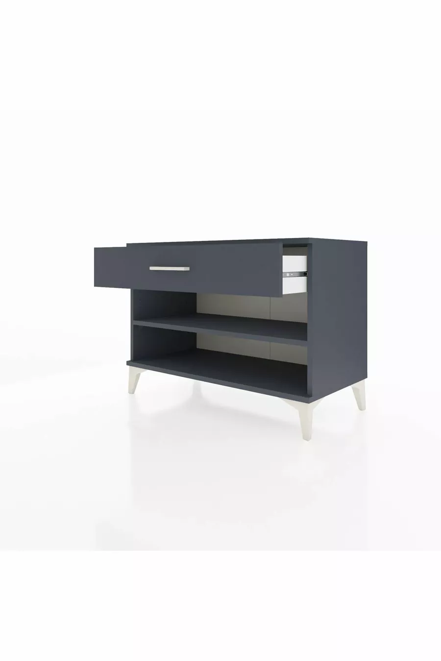 Commode Hyperion à une étagère et un tiroir, anthracite-anthracite