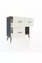 Commode Arges 3 tiroirs Anthracite-Sapin/Pierre de Lune