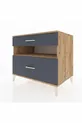 Commode Kronos à une étagère et 2 tiroirs Pin-Anthracite