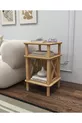 Chevet Castagno Minimaliste en MDF avec Pieds en Bois - Salon - Cuisine - Chambre