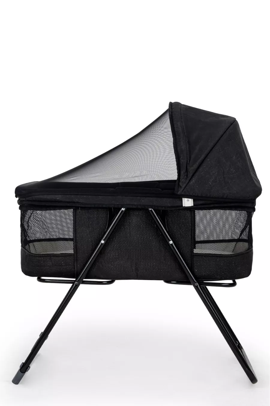 Panier de lit portable pour maman avec filet lavable, fermeture éclair, fonction lit et balancement, couleur anthracite