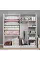 Ensemble d'armoire et d'étagère Lucas 4 portes 8 étagères - Blanc mat
