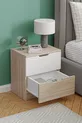 Table de chevet Lento 2 tiroirs Chambre à coucher Chambre de bébé Chêne blanc