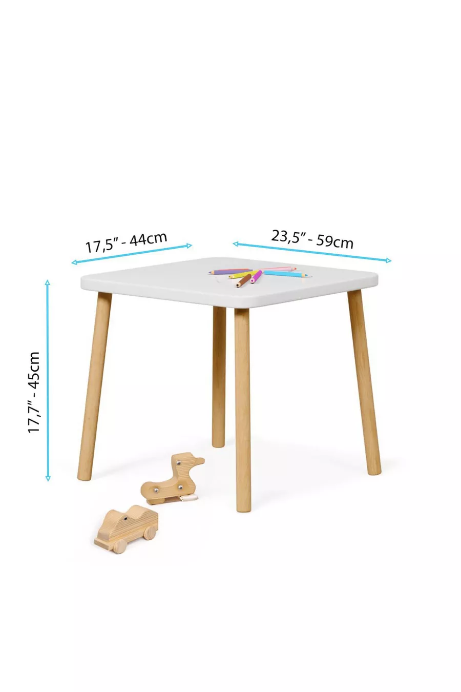 Table d'activité Safir Chêne Naturel avec 1 Chaise Ensemble Table et Chaise pour Enfant