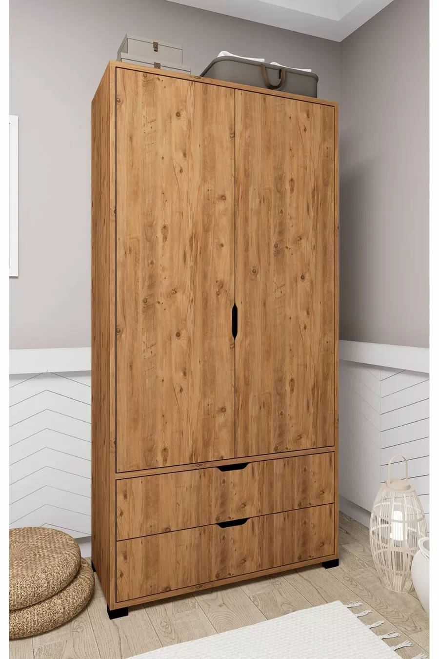 Armoire multifonction Atlas à 2 portes et 2 tiroirs