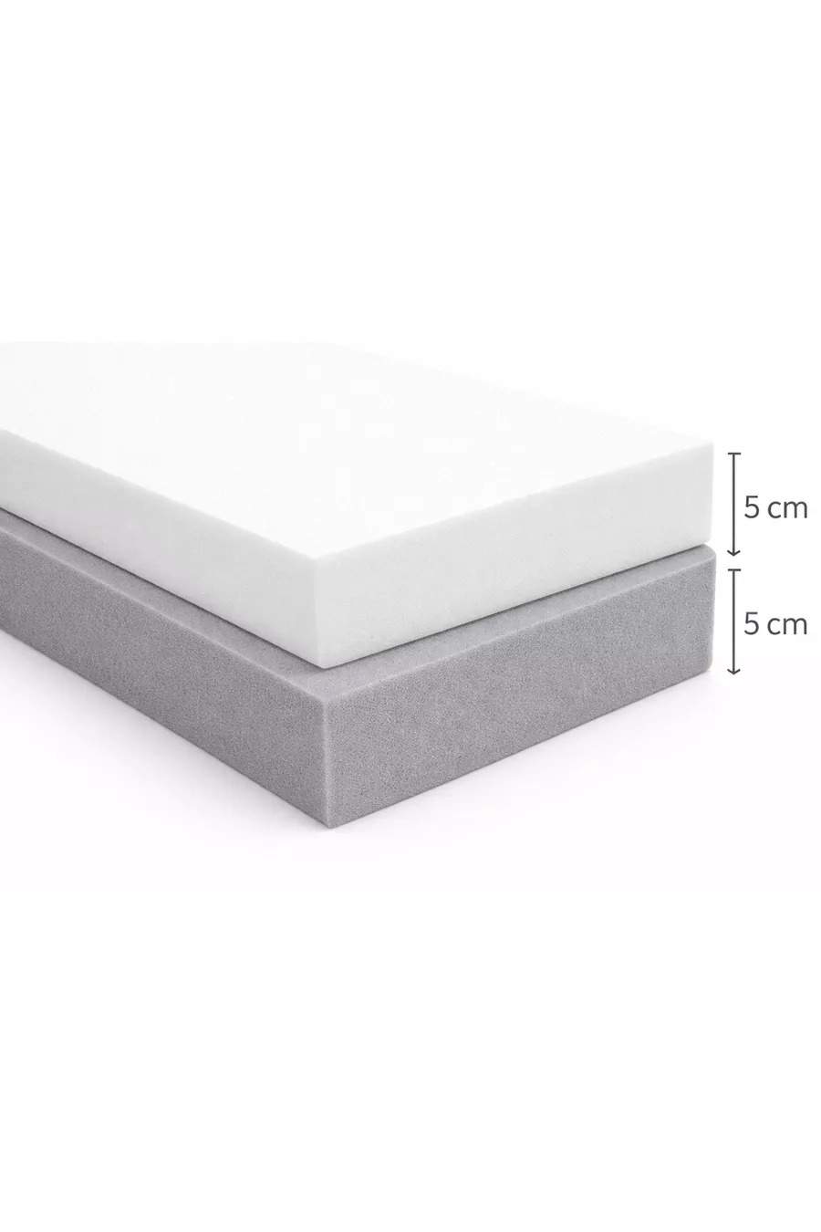 Mousse orthopédique, sans housse, épaisseur 5 cm, douce (veuillez nous contacter pour les commandes spéciales)