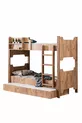 Lits superposés en profil MDF, lit superposé modulable Eurasia avec 3 matelas confort