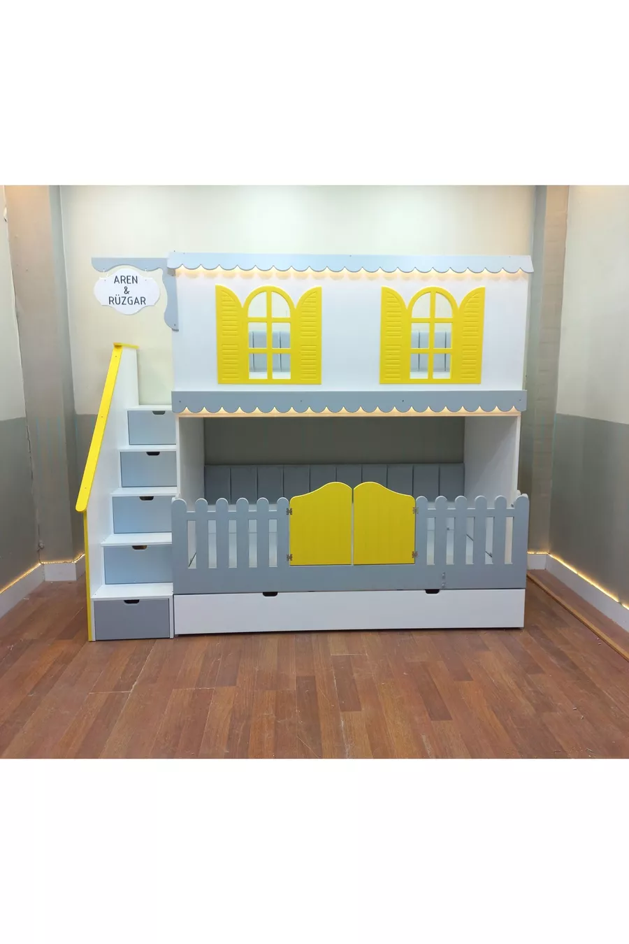 Alaçatı lit superposé avec lit pour enfant