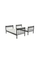 Lit superposé Motif Lit superposé en métal noir compatible avec matelas