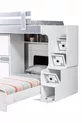 Lit superposé, Lit superposé avec cadre, Bureau, 2 matelas confort